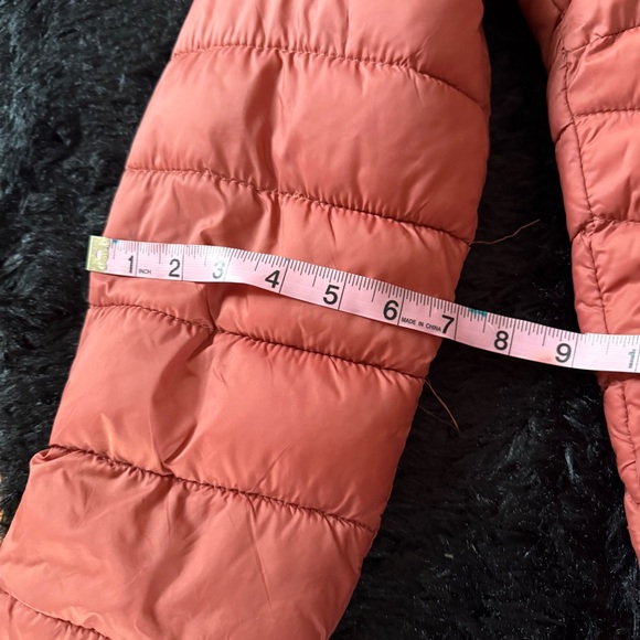 Bebe Coral Red Quilted Jacket with Faux Fur Trim - Picture 9 of 10